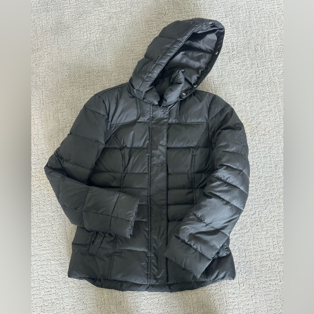 Tommy Hilfiger Black Down Puffer Jacket Coat with Hood